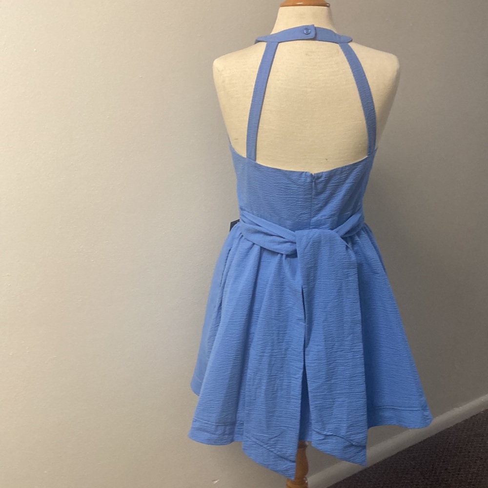 NWT Lauren James Dress Abigail Light Blue Size M. Made in USA